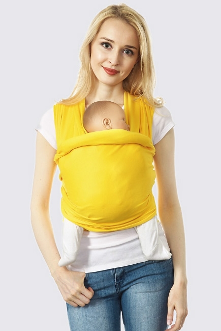 Слинг-шарф трикотажный, желтый