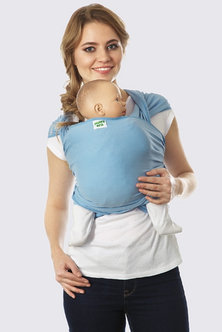 Слинг-шарф трикотажный, голубой