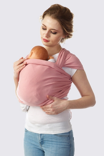 Слинг-шарф трикотажный, розовый