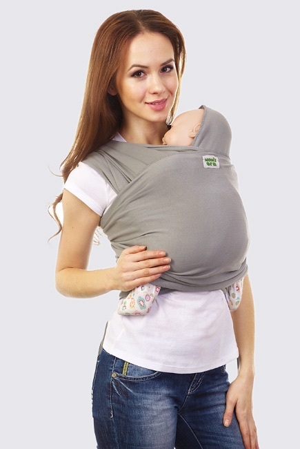 Слинг-шарф трикотажный, серый