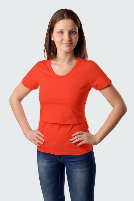 Футболка для кормящих "Оранжевая"