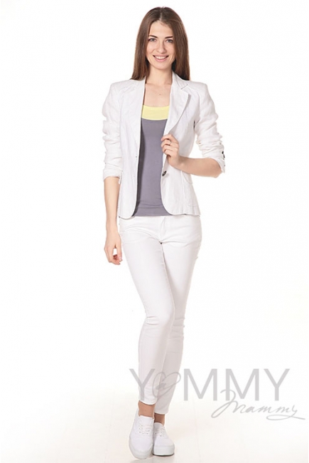 Майка для беременных и кормящих, цвет серый с жёлтым