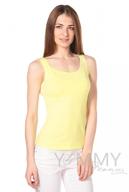 Майка для беременных и кормящих, цвет светло-жёлтый