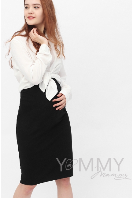 Юбка-карандаш для беременных и родивших универсальная, черная