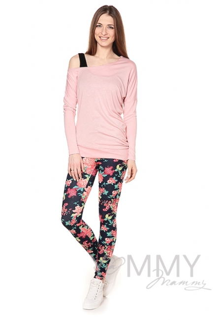 Джегинсы для родивших и беременных универсальные, с цветочным принтом