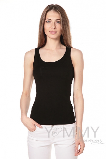 Майка для кормящих и беременных, цвет  черный
