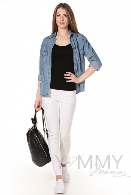 Майка для кормящих и беременных, цвет  черный