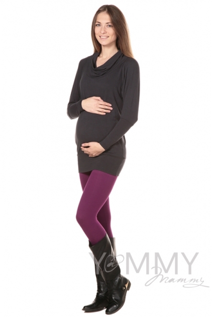 Лосины для беременных, темная орхидея из модала