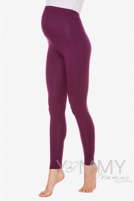 Лосины для беременных, темная орхидея из модала