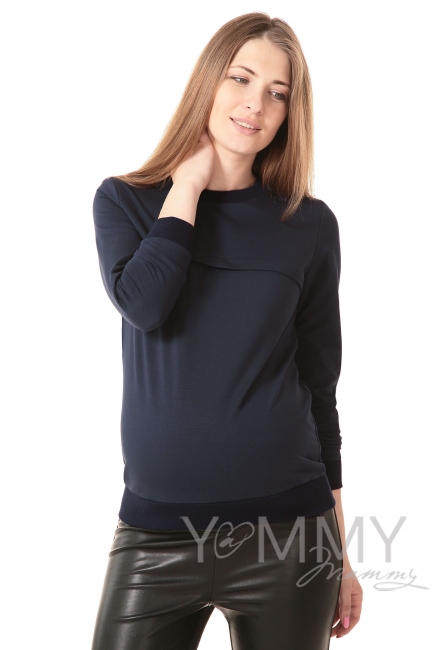 Свитшот с секретом на молнии для беременных и кормящих, антрацит