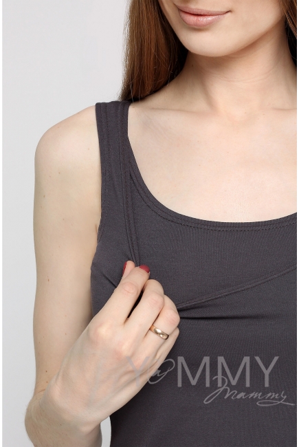 Майка для кормящих и беременных, цвет антрацит