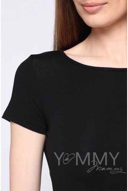 Платье черное из вискозы для беременных