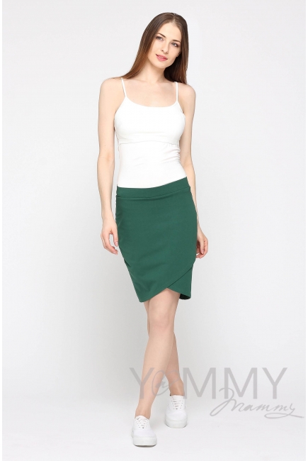 Юбка для беременных и родивших универсальная, из футера малахит