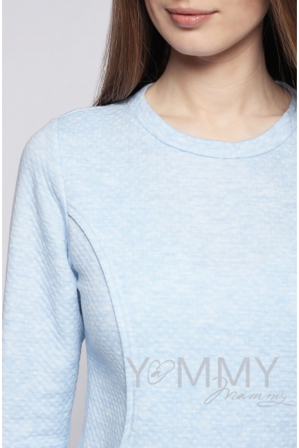 Костюм из капитония для кормящих и беременных, светло-голубой меланж
