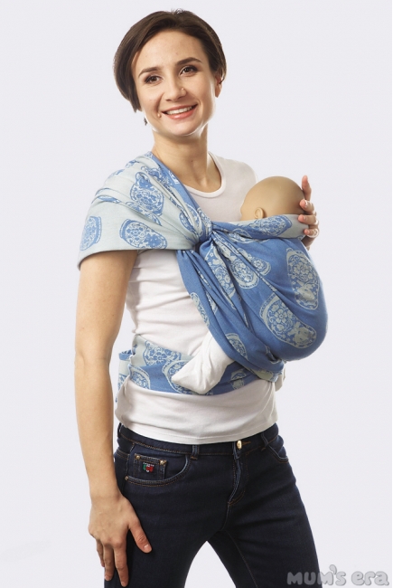 Слинг-шарф "Матрешка", голубой