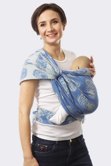 Слинг-шарф "Матрешка", голубой
