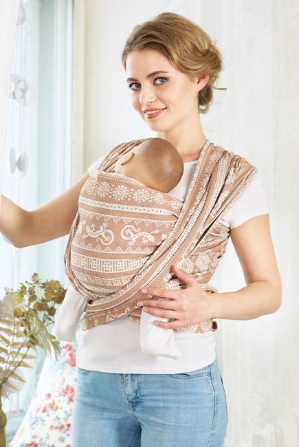 Слинг-шарф Ящерицы, бежевый