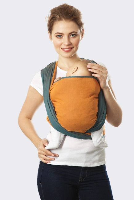 Слинг-шарф Casual, оранжево-синий