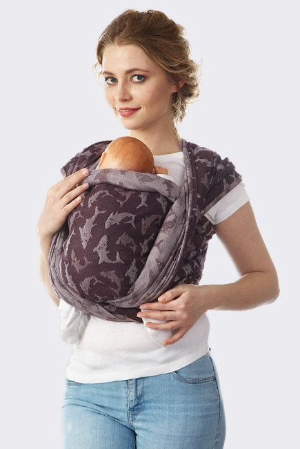 Слинг-шарф Акулы, коричневый