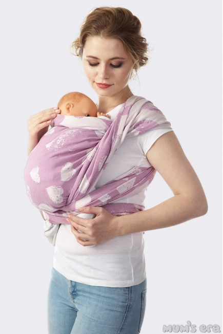 Слинг-шарф Сердца, орхидея