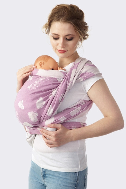 Слинг-шарф Сердца, орхидея