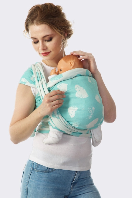 Слинг-шарф Сердца, ментол