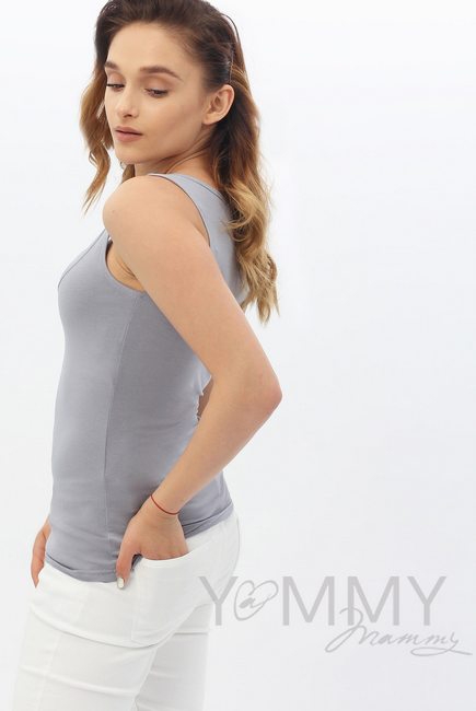 Майка для беременных и кормящих, цвет серый