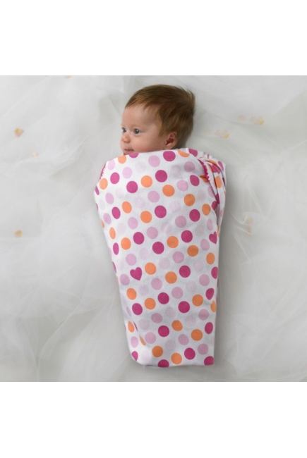 Фланелевая пеленка для новорожденного SwaddleDesigns Pink w/Pink Dot