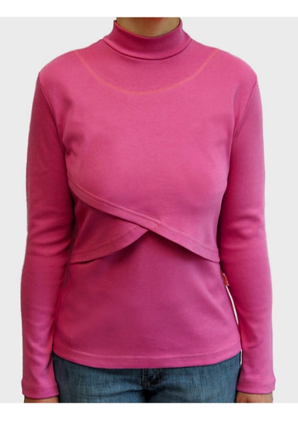 Водолазка для кормящих  "Малиновая"