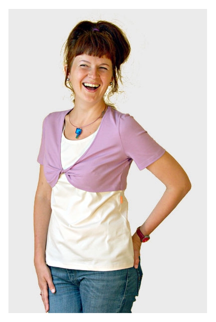 Майка для кормящих "Молоко и черника"