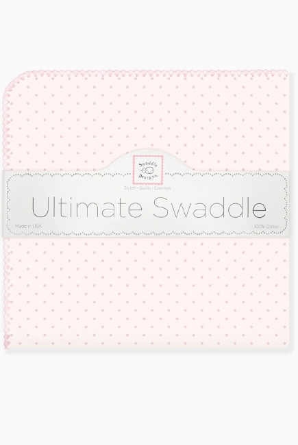 Фланелевая пеленка для новорожденного SwaddleDesigns Pink w/Pink Dot