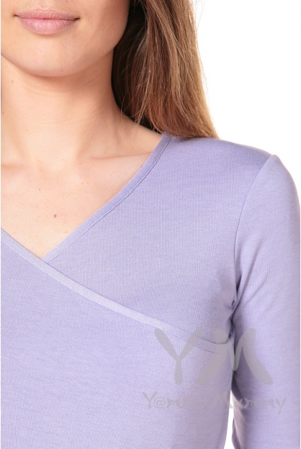 Платье для кормящих и беременных с широким поясом, лаванда