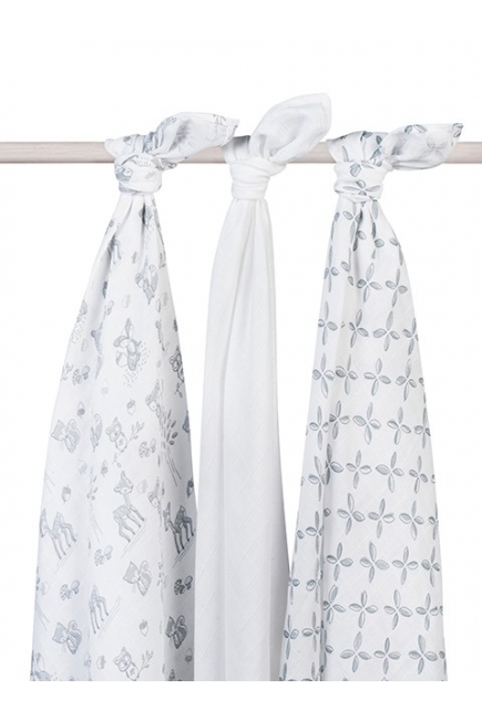 Муслиновые пеленки для новорожденных Jollein большие, Forest friends