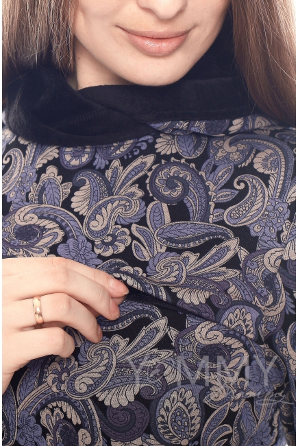 Толстовка для беременных и кормящих с капюшоном на меху, цветочный принт