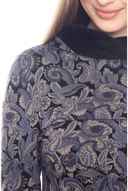 Толстовка для беременных и кормящих с капюшоном на меху, цветочный принт