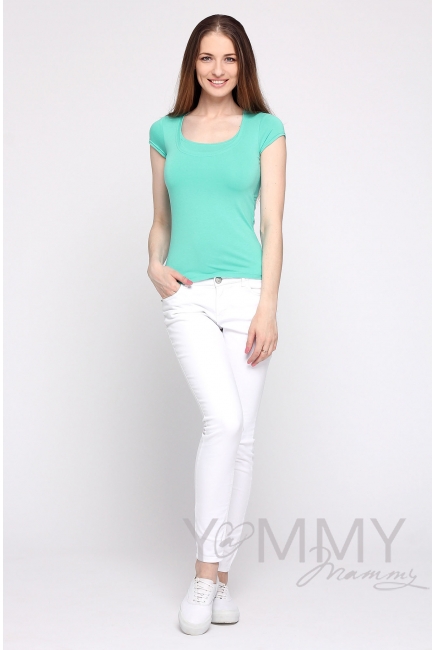 Футболка для кормящих и беременных, цвет ментол