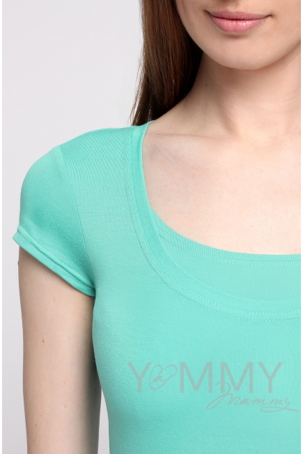 Футболка для кормящих и беременных, цвет ментол