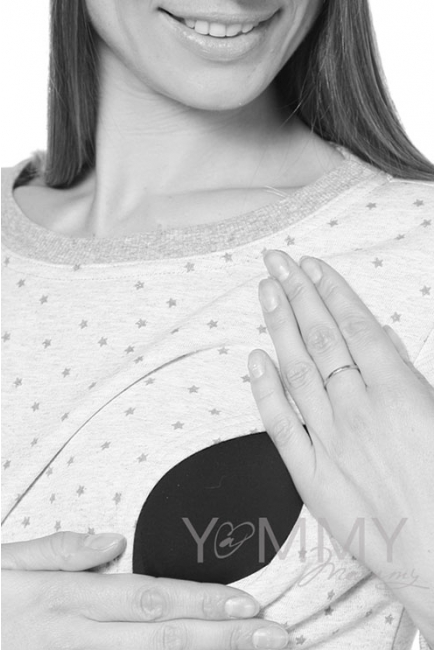 Джемпер серый в горошек