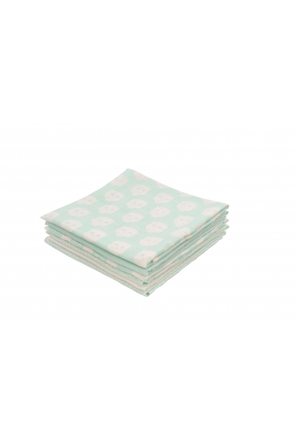 Муслиновые пеленки для новорожденных Jollein средние, Owl mint