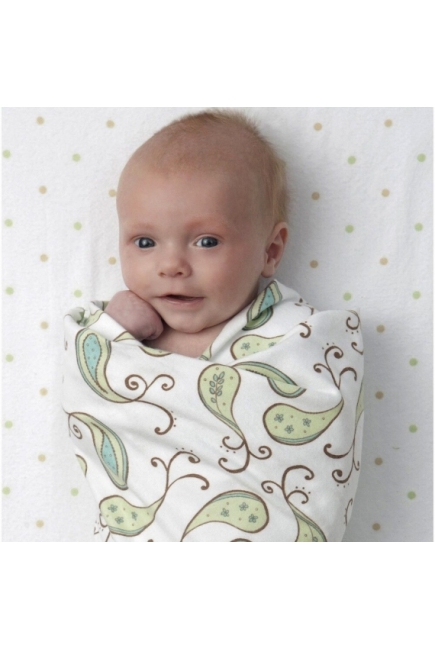 Фланелевая пеленка для новорожденного SwaddleDesigns Ultimate Space Friend Blue