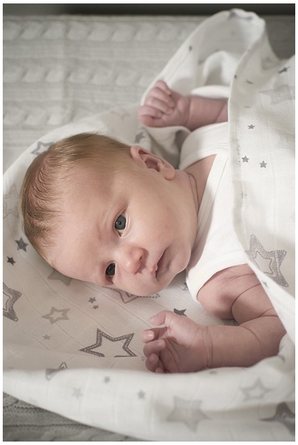 Муслиновые пеленки для новорожденных Jollein средние, Stardust grey, Звездная пыль