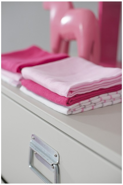 Муслиновые пеленки для новорожденных Jollein средние, fuchsia/pink/white