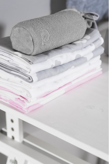 Муслиновые пеленки для новорожденных Jollein большие, Clouds Pink (Розовые облака)