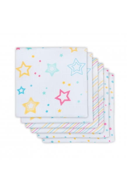 Муслиновые пеленки для новорожденных Jollein средние, Star dust, Звездная пыль