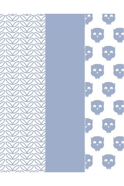 Муслиновые пеленки для новорожденных Jollein большие, Owl blue