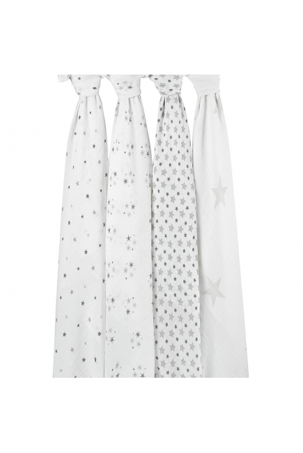Муслиновые пеленки для новорожденных Aden&Anais большие, набор 4, Twinkle Star