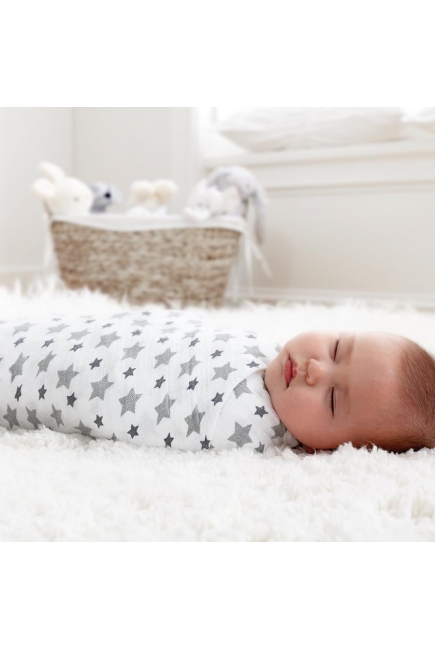Муслиновые пеленки для новорожденных Aden&Anais большие, набор 4, Twinkle Star