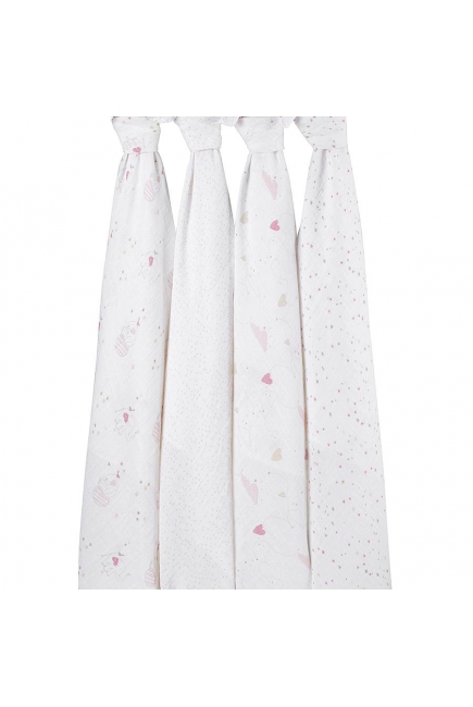 Муслиновые пеленки для новорожденных Aden&Anais большие, набор 4, Lovely