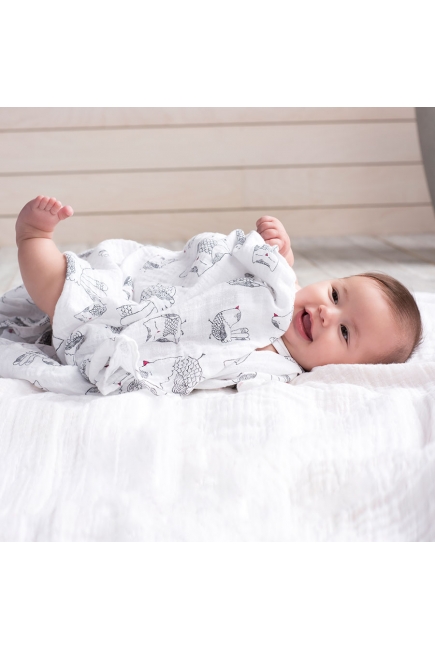 Муслиновые пеленки для новорожденных Aden&Anais большие, набор 4, Lovebird