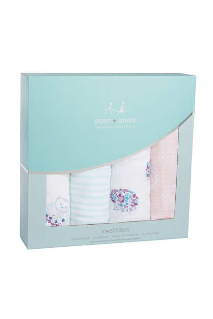 Муслиновые пеленки для новорожденных Aden&Anais большие, набор 4, Thistle